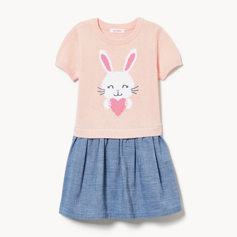 Toddler Girls' Gathered Knit Dress