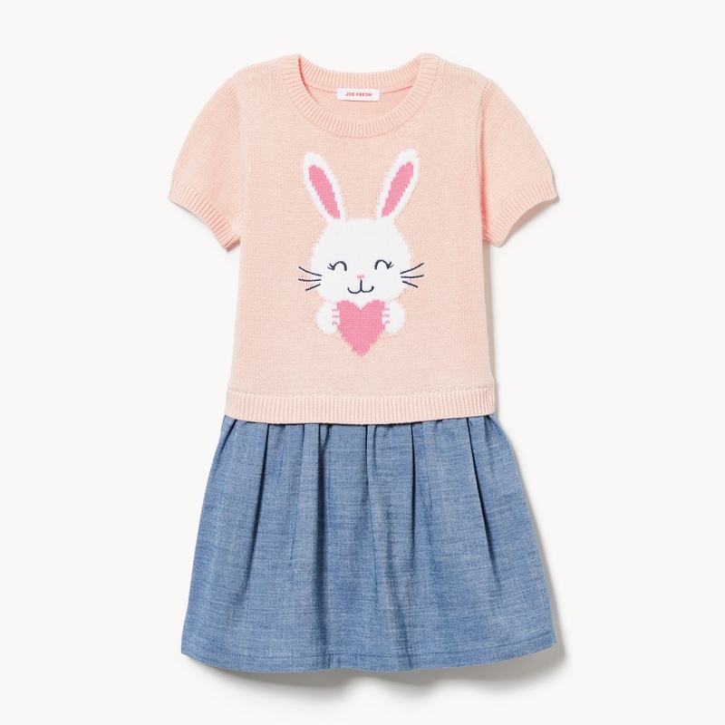 Toddler Girls' Gathered Knit Dress