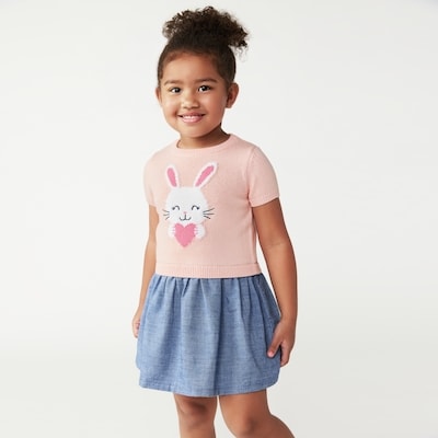 Joe Fresh Robe à fronces en tricot pour petites filles 1 ea, 26,00 $/1ch
