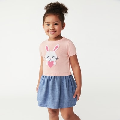 Joe Fresh Toddler Girls' Gathered Knit Dress 1 ea, $26.00/1ea