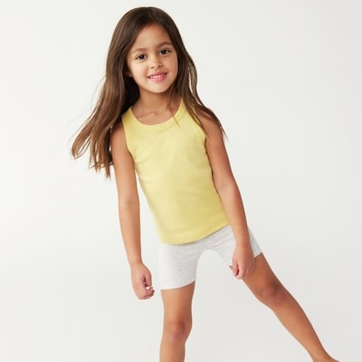 Toddler Girls' Ribbed Tank Top - Dusty Yellow