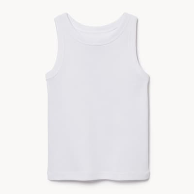 Cami côtelée pour petites filles - Blanc pur