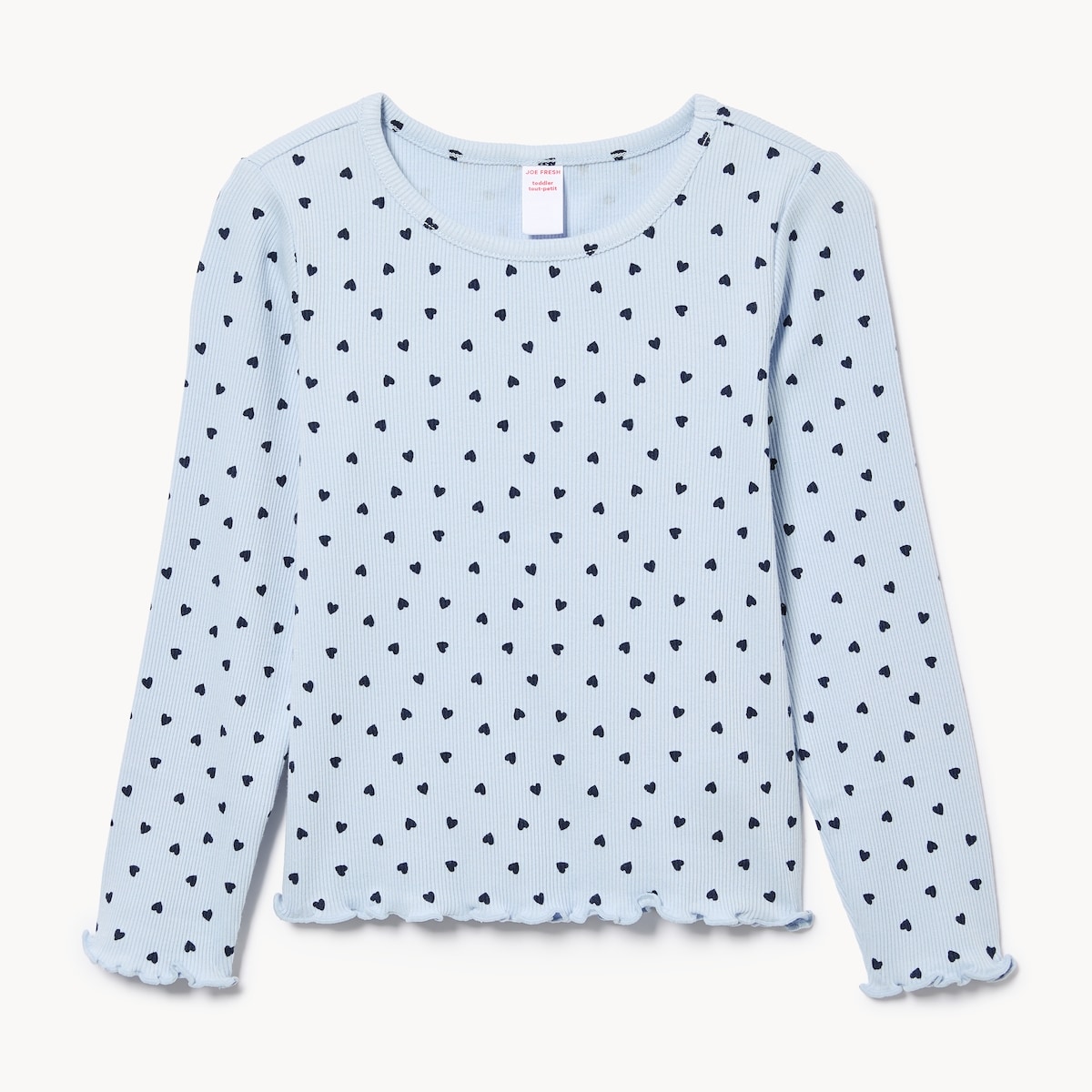 Toddler Girls' Printed Long Sleeve - Pale Blue