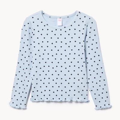 Toddler Girls' Printed Long Sleeve - Pale Blue