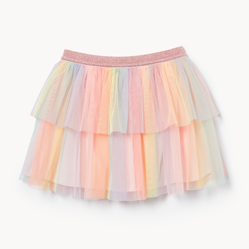 Toddler Girls' Rainbow Tulle Skirt