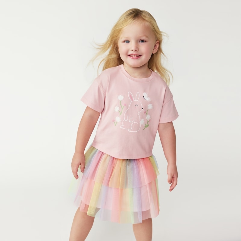 Toddler Girls' Tulle Graphic T-Shirt