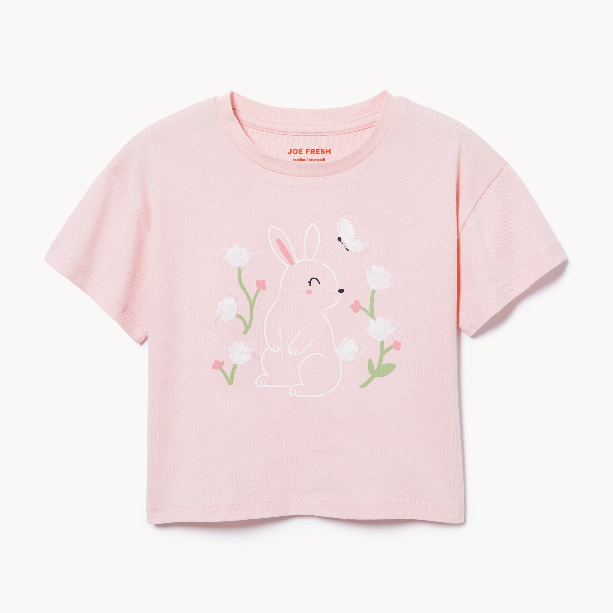 T-shirt imprimé en tulle pour petites filles
