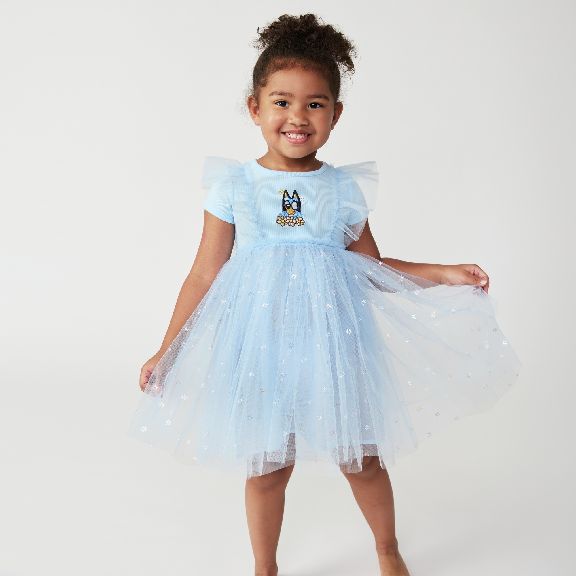 prom dresses with sweetheart neckline Light Blue Floral Tulle Tiered Prom Dresses with Slit & Lace Sweethear –  Viniodress