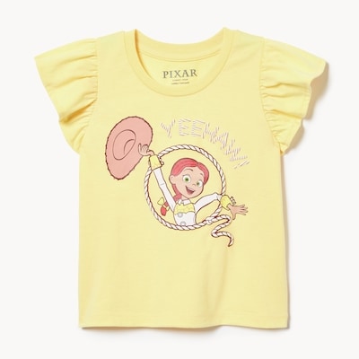 T-shirt à volants Histoire jouets, petites filles - Jaune Pâle