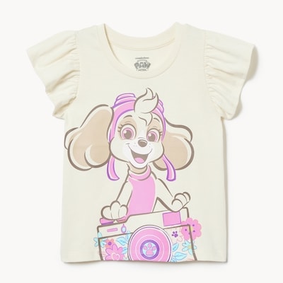 T-shirt Skye Pat’Patrouille à volants - beige clair