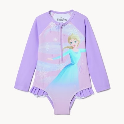 Maillot Elsa Reine des Neiges, petites filles - Lilas