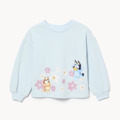 Chandail en molleton Bluey pour petites filles - Bleu Pâle