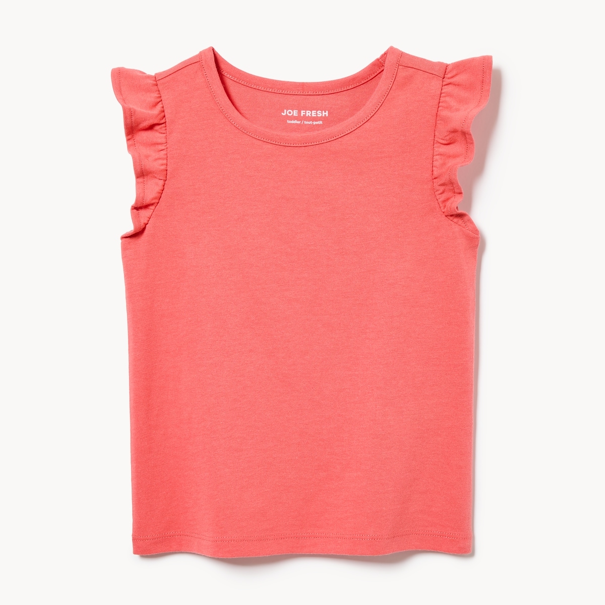 Toddler Girls' Flutter Sleeve Top - Coral