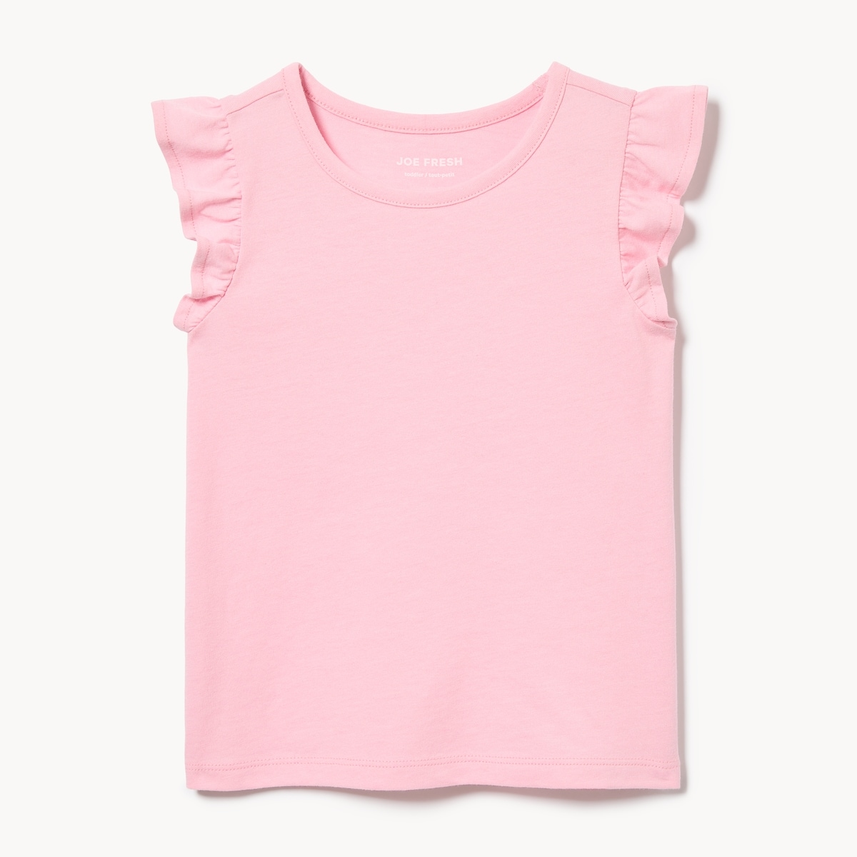 Toddler Girls' Flutter Sleeve Top - Light Pink