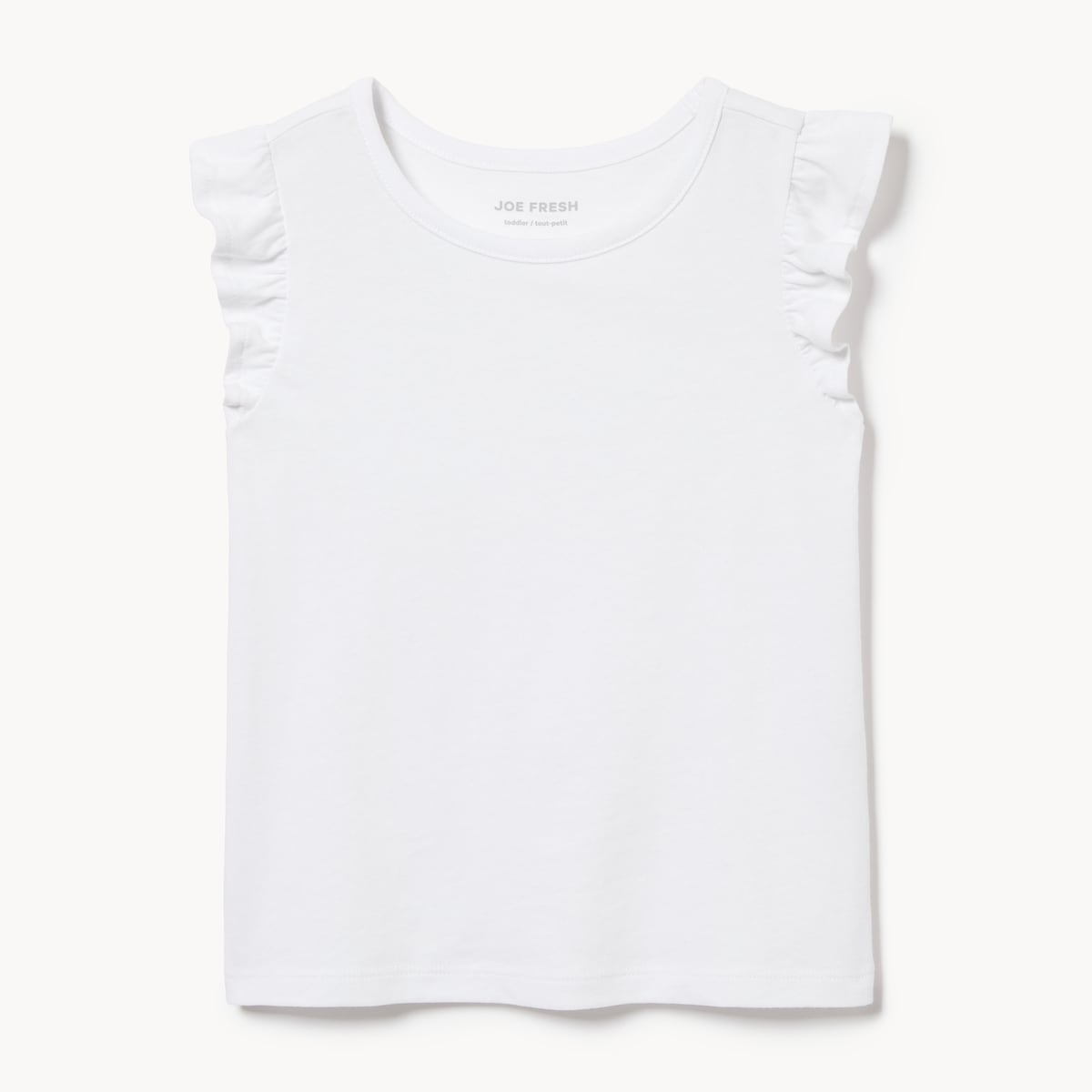 Toddler Girls' Flutter Sleeve Top - Bright White