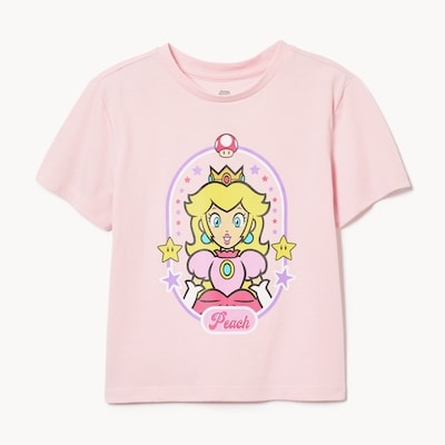 T-shirt Princesse Peach Nintendo, petites filles - Rose Pâle