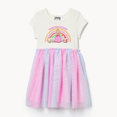 Robe Princesse Peach Nintendo, petites filles - Blanc Cassé