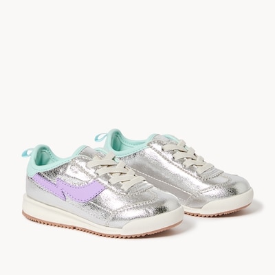 Espadrilles à lacets pour petites filles - Argent