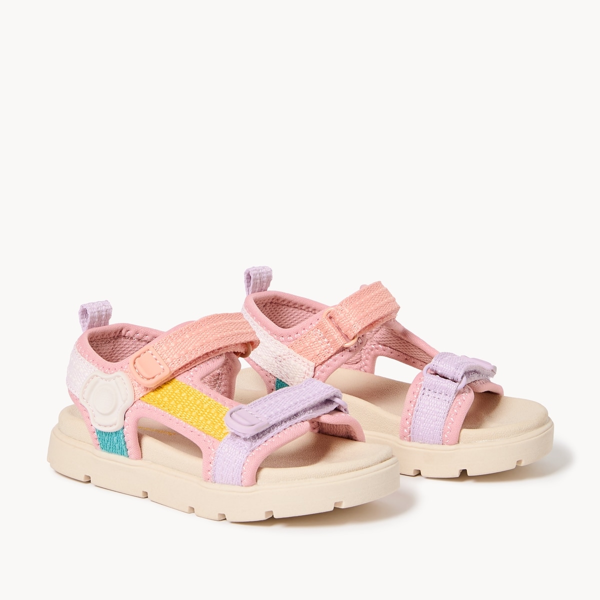 Toddler Girls' Colour-Block Sandals - Multi