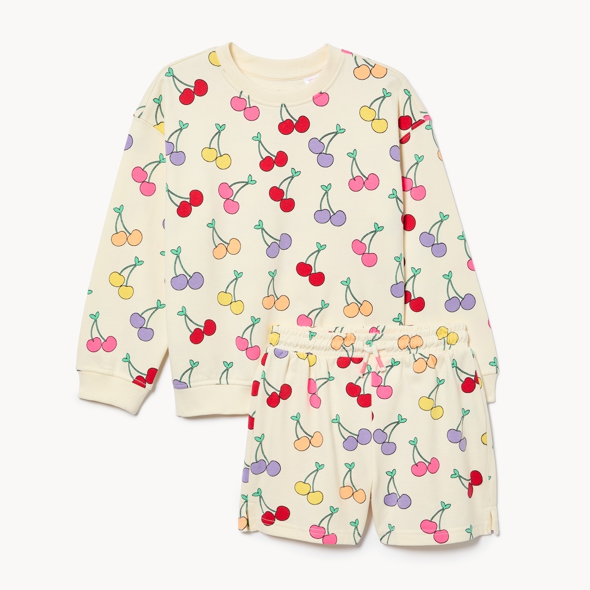 Toddler Girls' Silver Jeans Sweatshirt Set - Off White