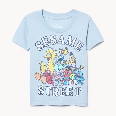 T-shirt imprimé Sesame Street pour petites filles - Bleu Pâle