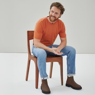 T-shirt en coton biologique pour hommes - Orange