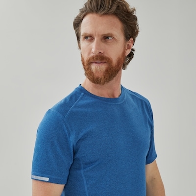 T-shirt sport extensible 4 sens pour hommes - BLEU ROYAL