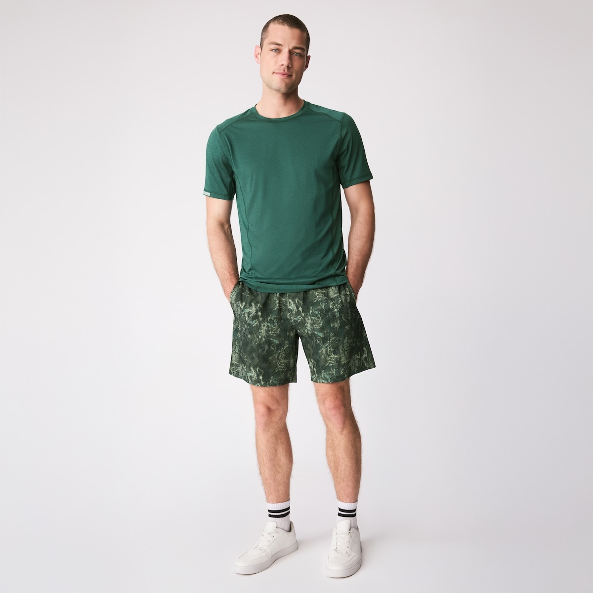 T-shirt sport extensible 4sens pour hommes - Mlange De Vert