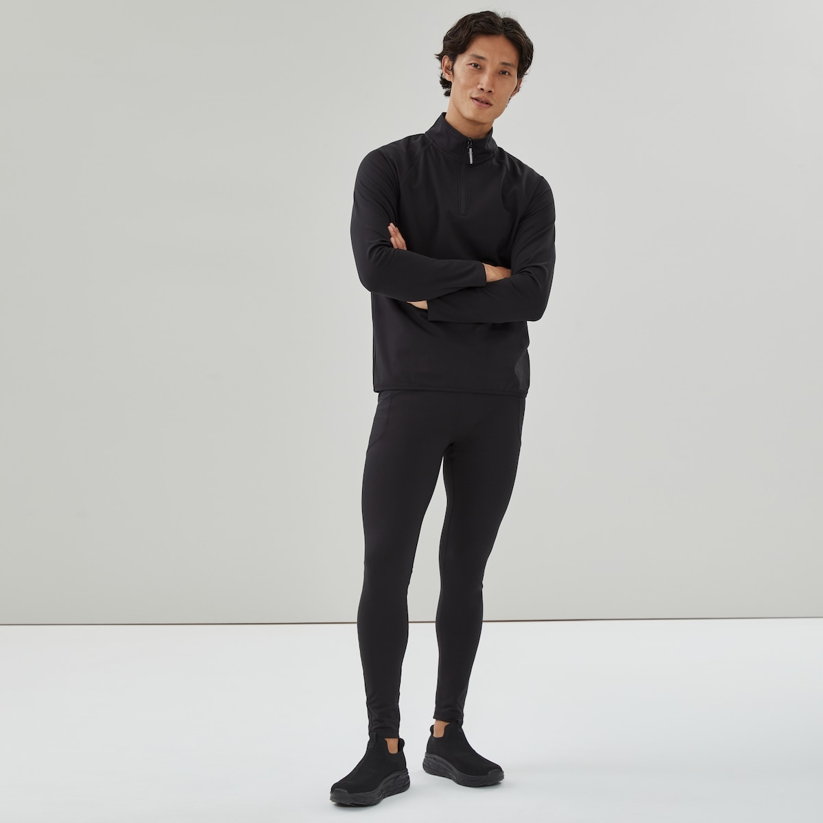 Chandail tout-aller fermeture clair un quart