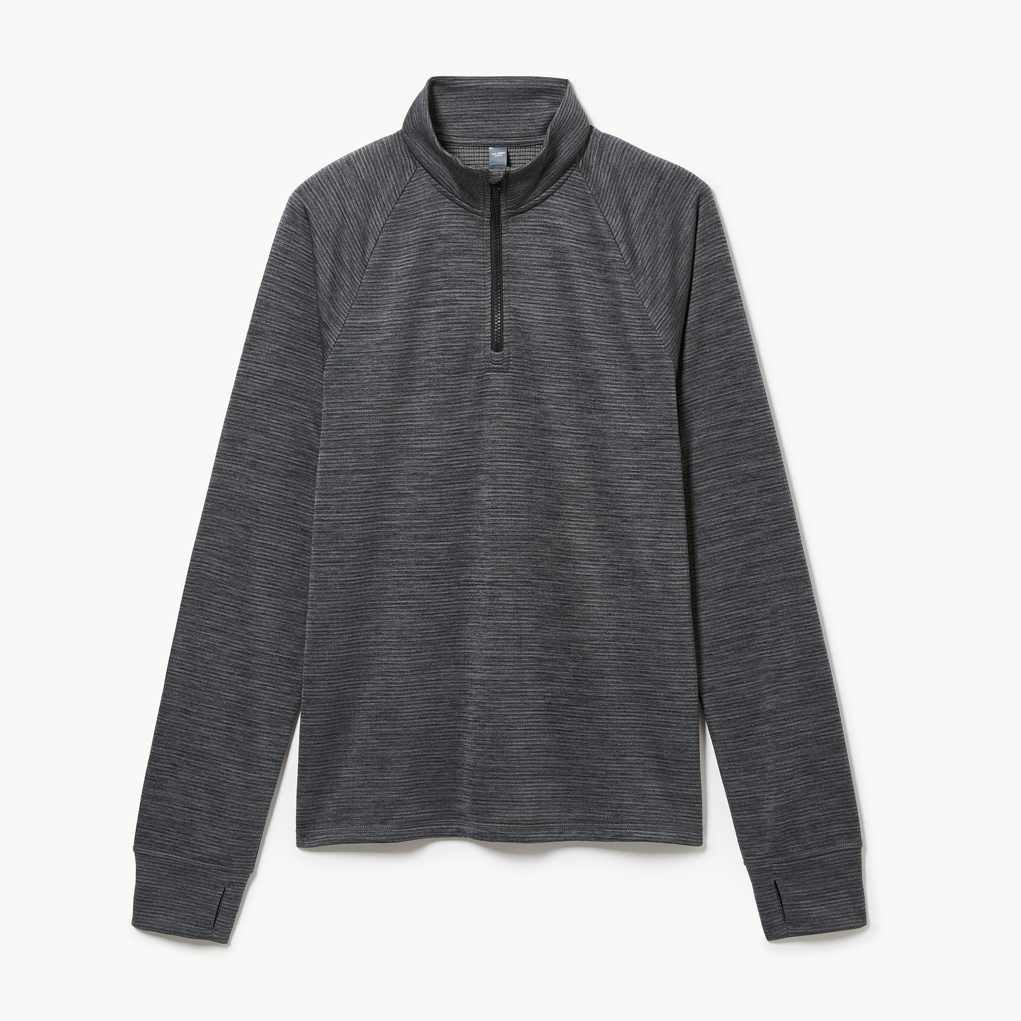 Men's Active Quarter-Zip Pullover in Charcoal Mix from Joe Fresh