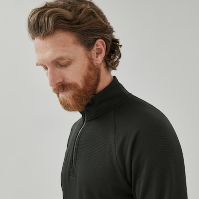 Men's Active Quarter-Zip Pullover - Black Mix