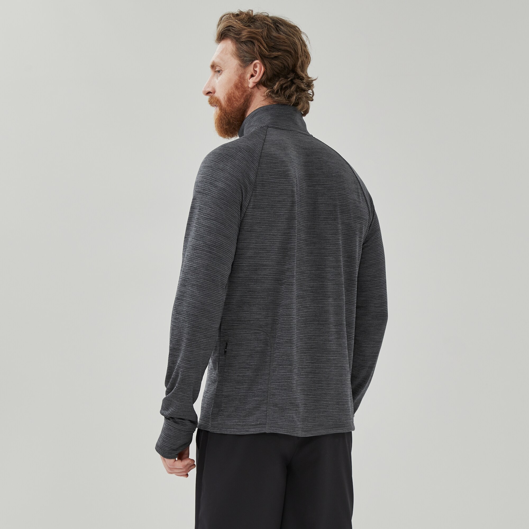 Chandail sport fermeture éclair un quart, hommes