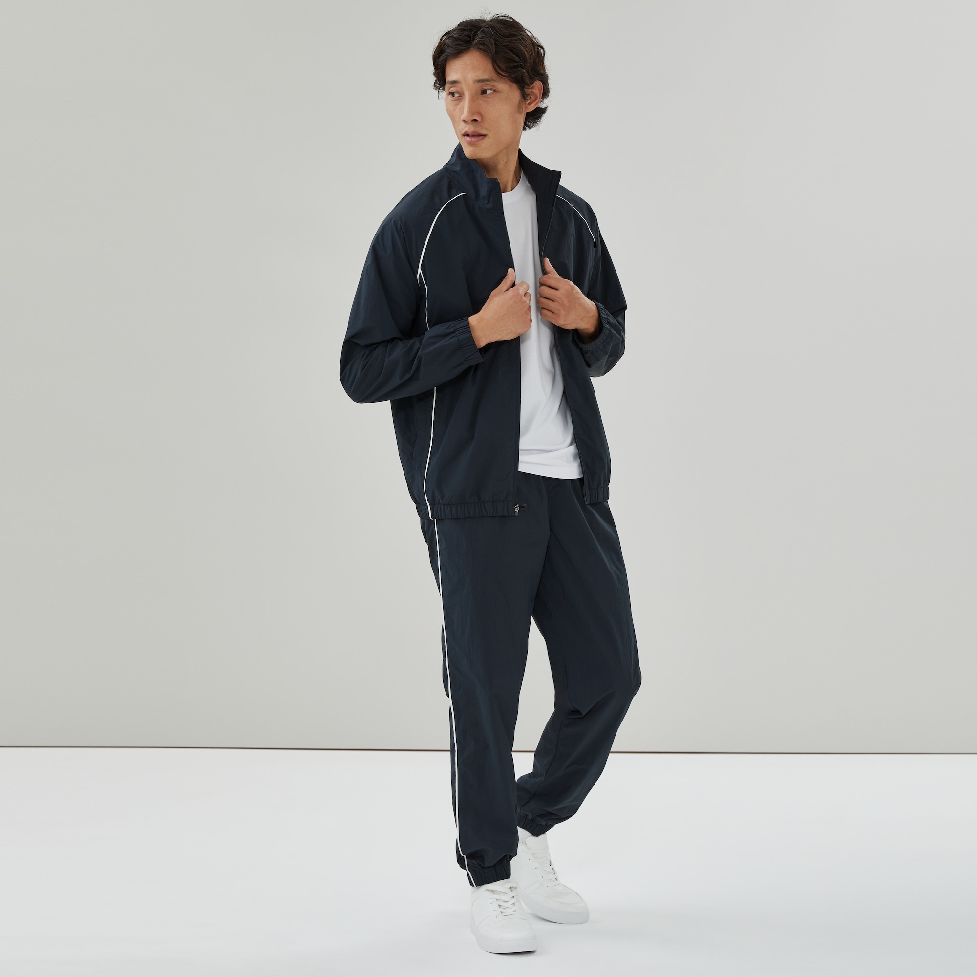 Men's Active Full-Zip Track Jacket in Dark Navy from Joe Fresh