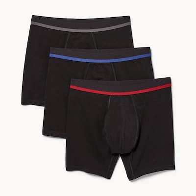 Ensemble de 3 caleçons boxeurs pour hommes - Noir