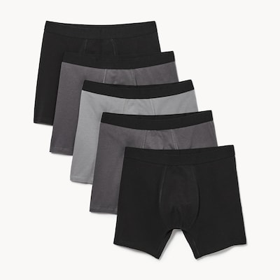Ensemble de 5 caleçons boxeurs pour hommes - Noir