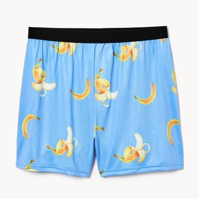 Caleçon boxeur imprimé pour hommes - Bleu