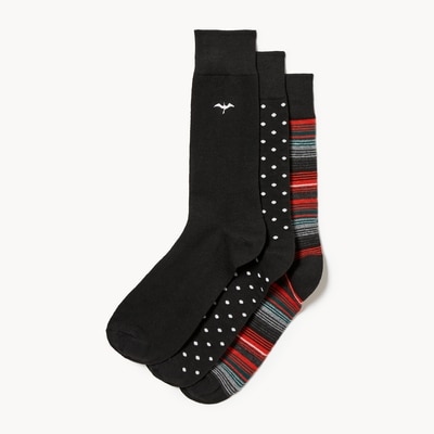 Men's 3-Pack Crew Socks - Black