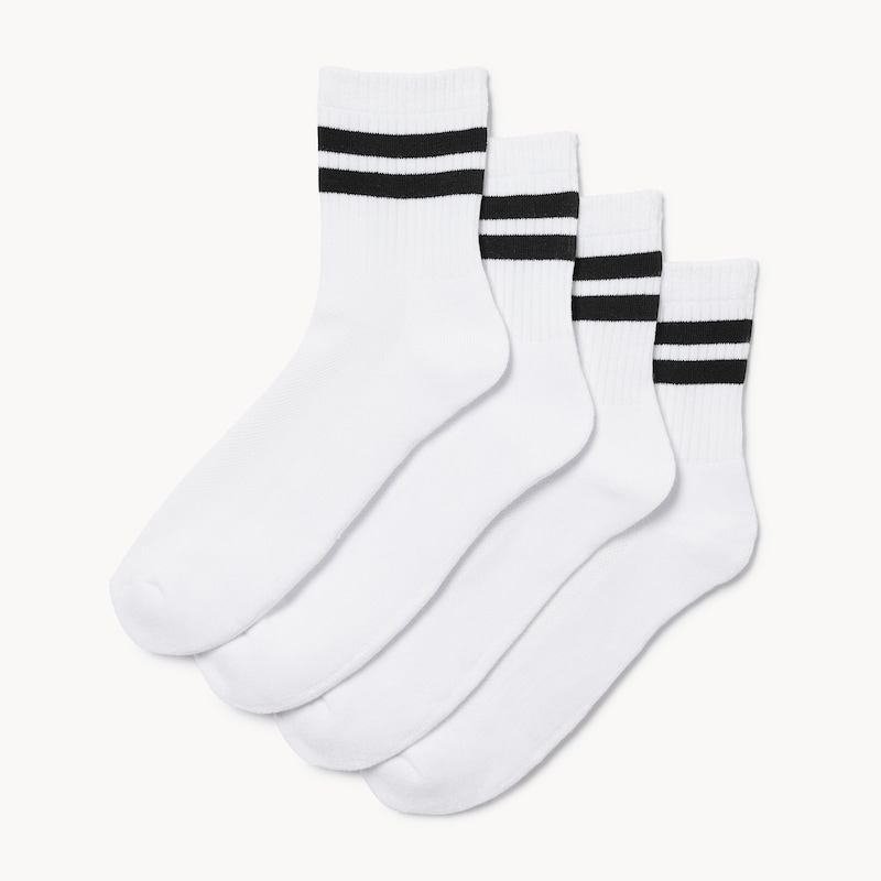 Men's 4-Pack Quarter-Crew Socks
