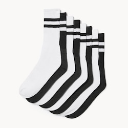 Joe Fresh Ens. 8 paires de chaussettes tube rayées, hommes 1 ea, 12,00 $/1ch
