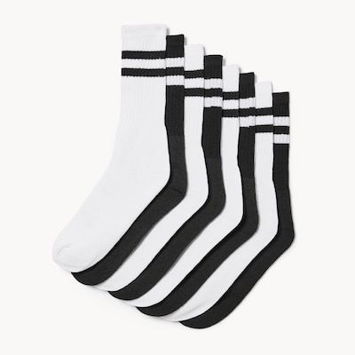 Joe Fresh Ens. 8 paires de chaussettes tube rayées, hommes 1 ea, 12,00 $/1ch