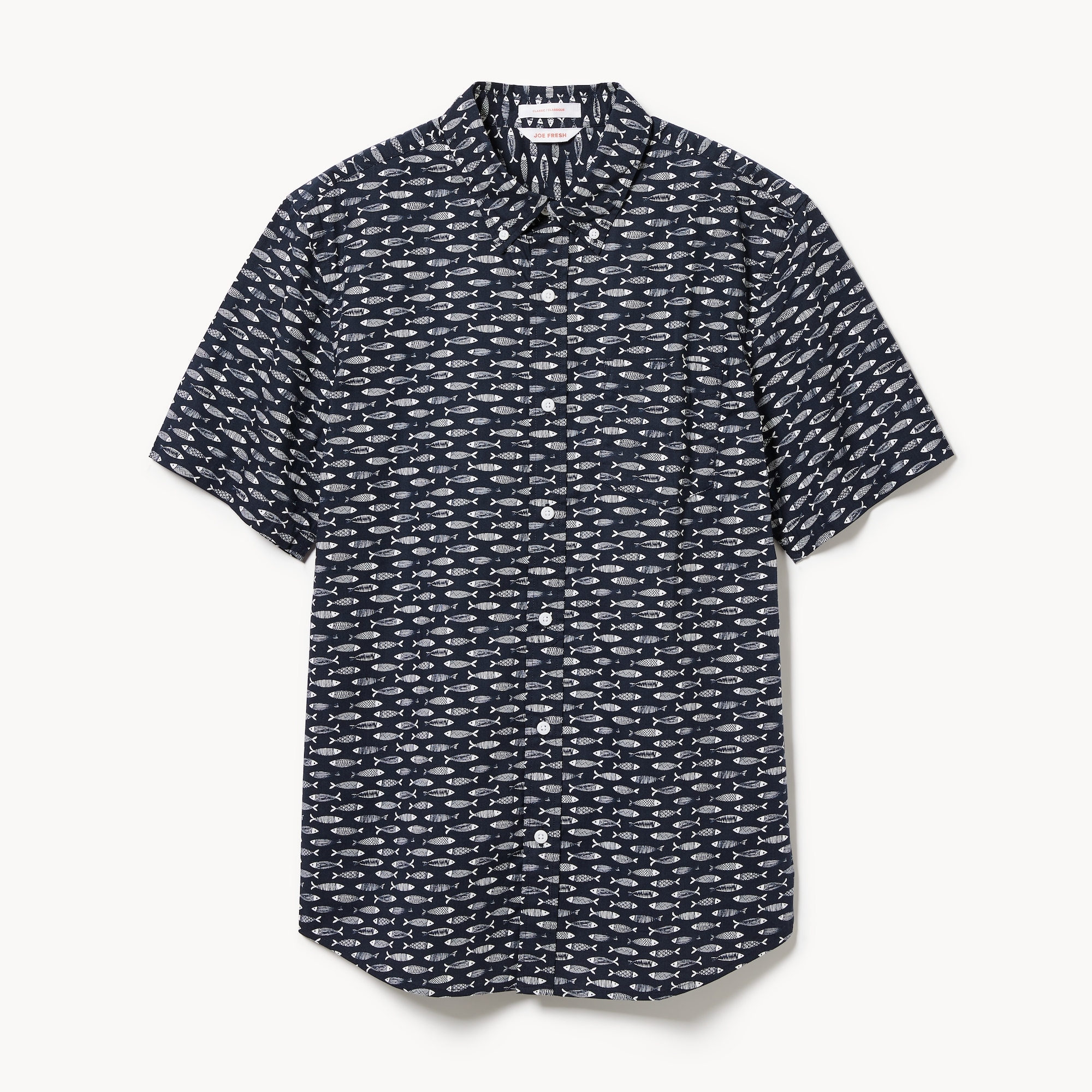 Men's Printed Button-Down Shirt