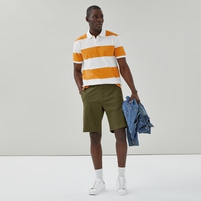 Short cargo souple pour hommes - Olive Foncé