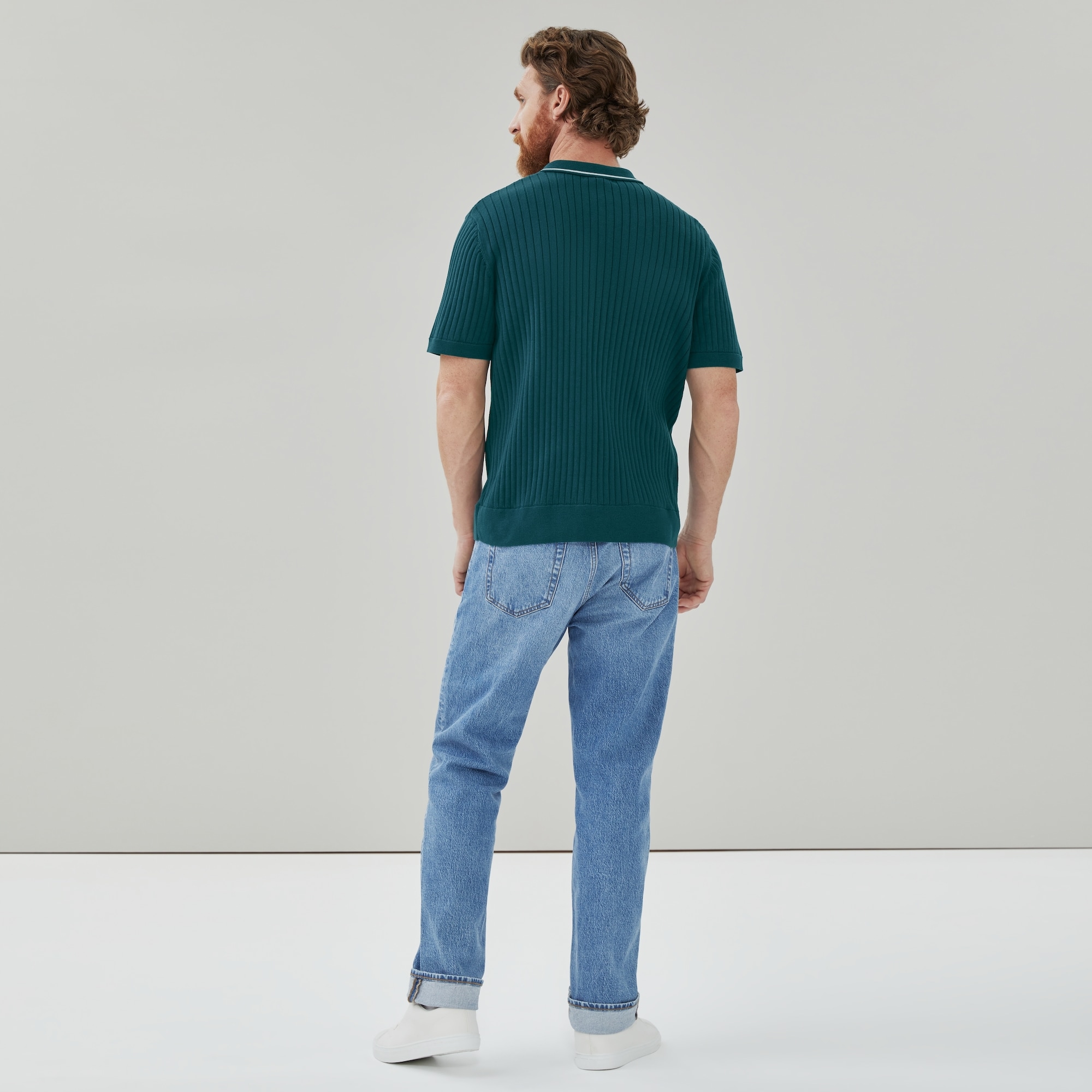 Chandail polo boutonné pour hommes