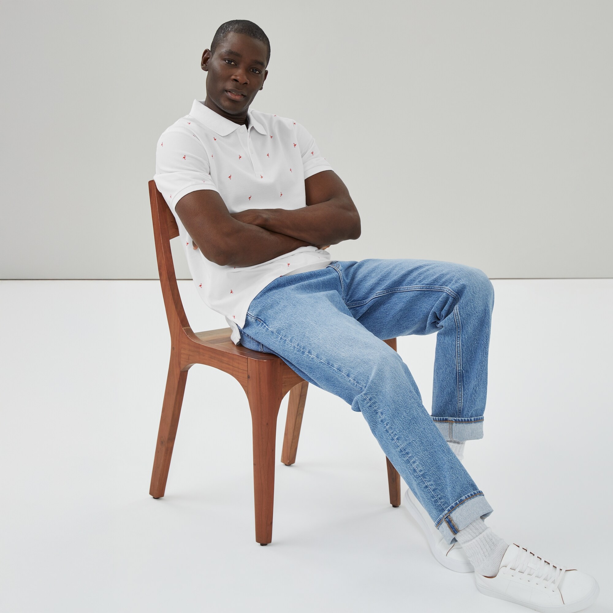 Polo piqué essentiel imprimé pour hommes