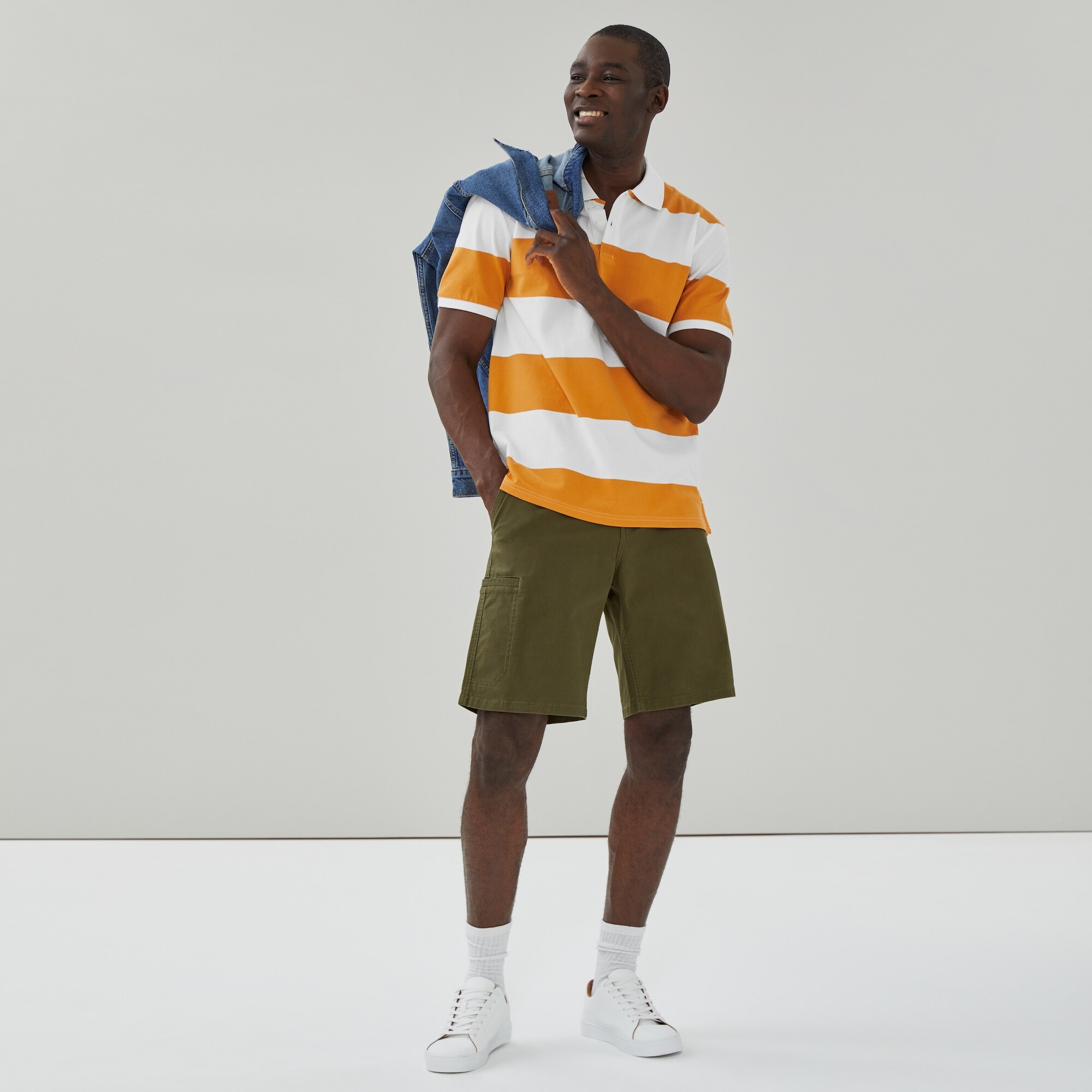 Polo piqué essentiel rayé pour hommes