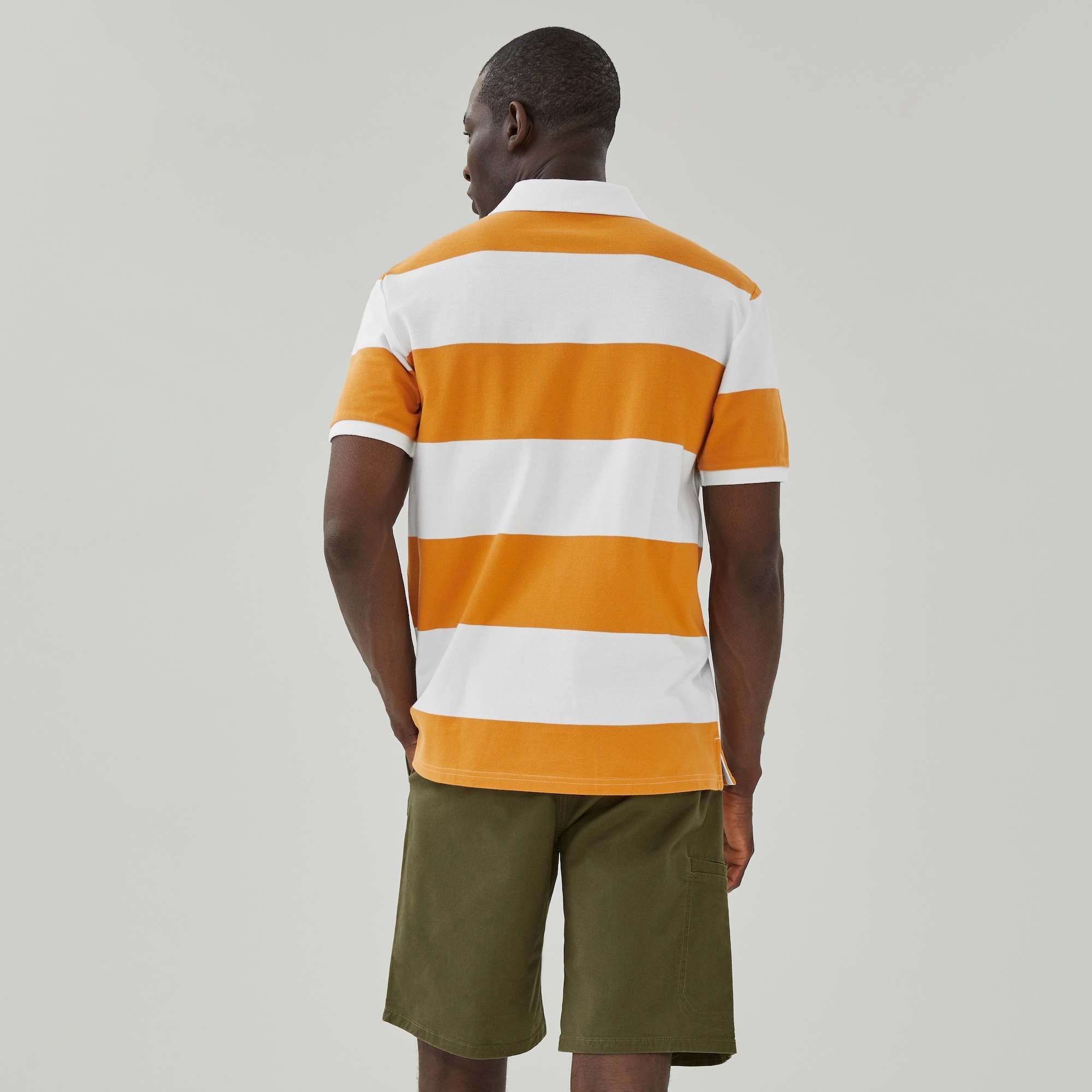 Men's Essential Striped Pique Polo