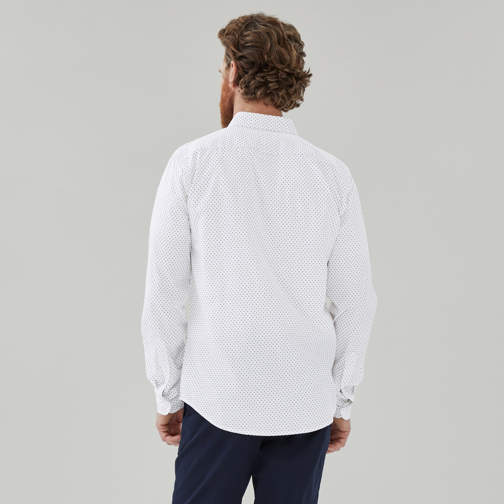 Chemise souple boutonnée imprimée pour hommes