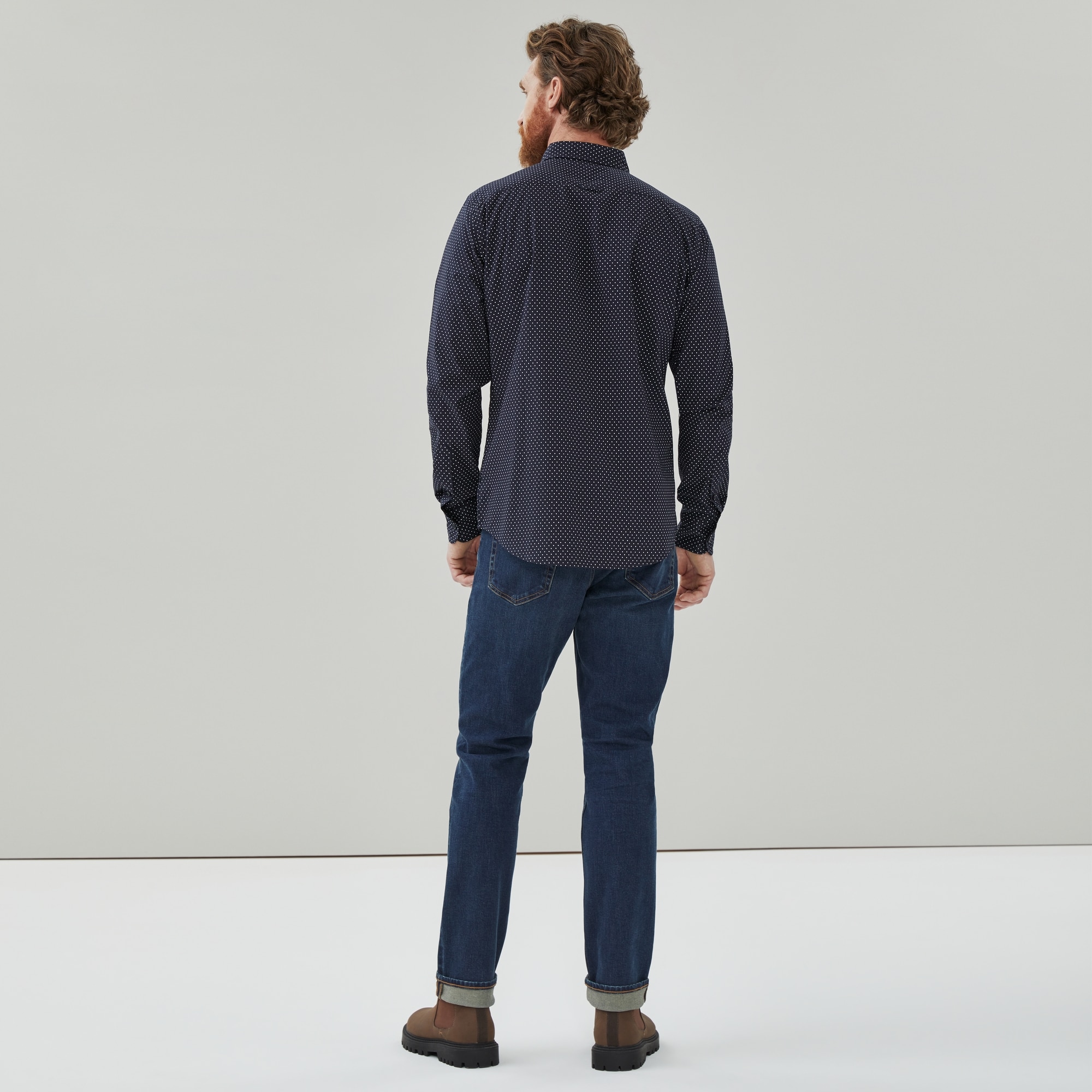 Men's Flex Printed Button-Down Shirt