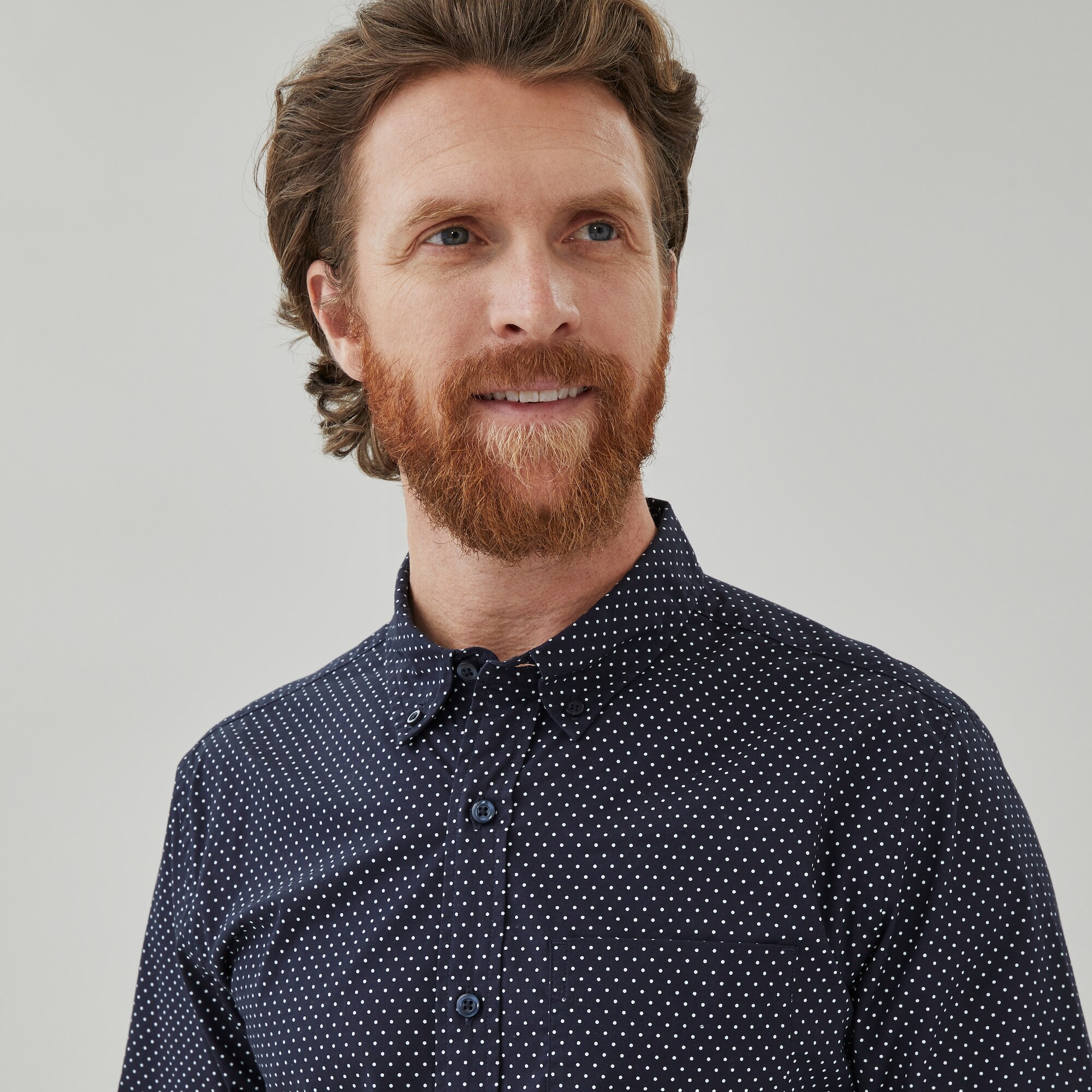 Chemise souple boutonnée imprimée pour hommes