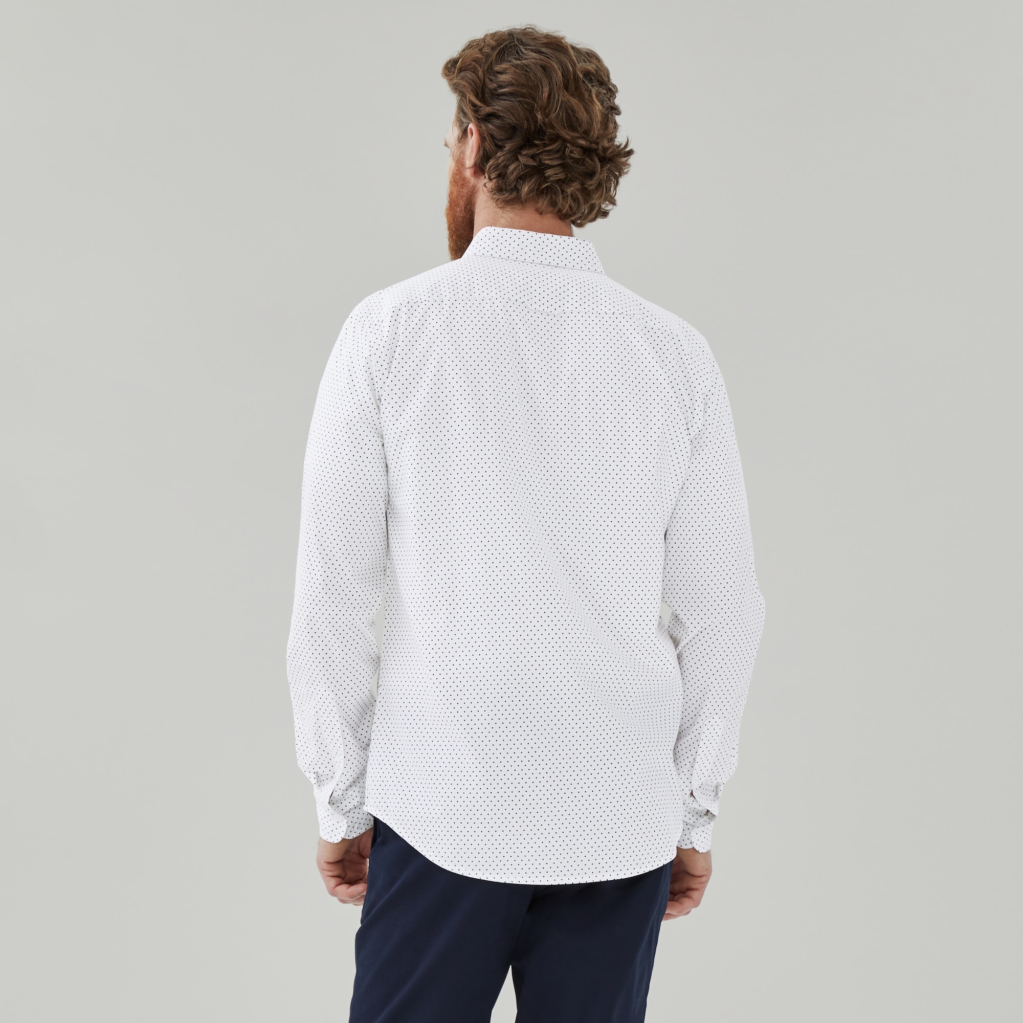 Chemise souple boutonnée imprimée pour hommes